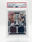 2024 Panini Contenders Jayden Daniels/Drake Maye Rookie Ticket Dual Swatch PSA 9