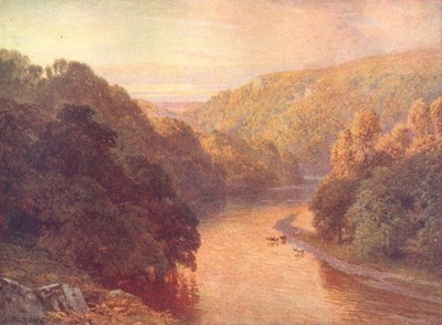 YORKSHIRE DALES. The Tees, Cotherstone 1908 altes antikes Vintage Druckbild
