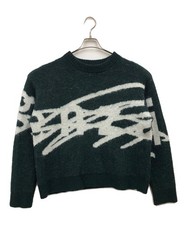 genzai genzai Big Logo Knit/GZ1269/Knit/Shaggy Knit Size: L Green GZ1269 Men