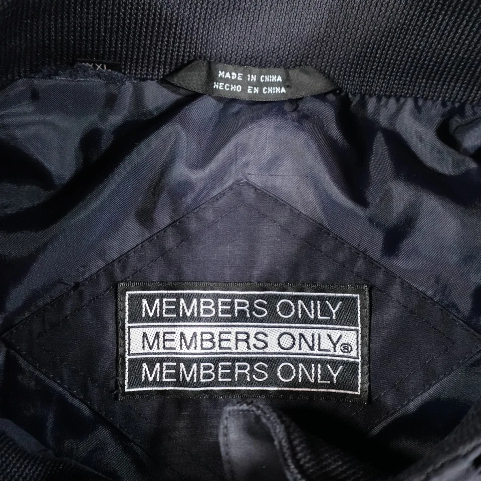 Vintage Members Only Jacket Men 2XL Navy Blue Iconic Cafe Racer Coat 90s 14667 - Image 3 of 4