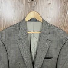 Lauren Ralph Lauren Sport Coat Mens 48L Beige Green Blue Orange Houndstooth Wool