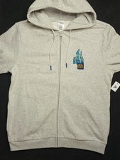 Walt Disney World Icons Castle And Four Parks Zip-up Gray Hoodie Size M
