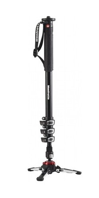MANFROTTO MVMXPROA4 Video XPRO+ Monopod Aus Aluminium, 4 Segmente, Flüssigbasis