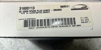 Harley Davidson Screamin' Eagle 10MM Phat Spark Plug Wires ORANGE