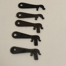 Lot Of 5 Antique Ford Model T Flat Ignition Coil Box Switch Keys