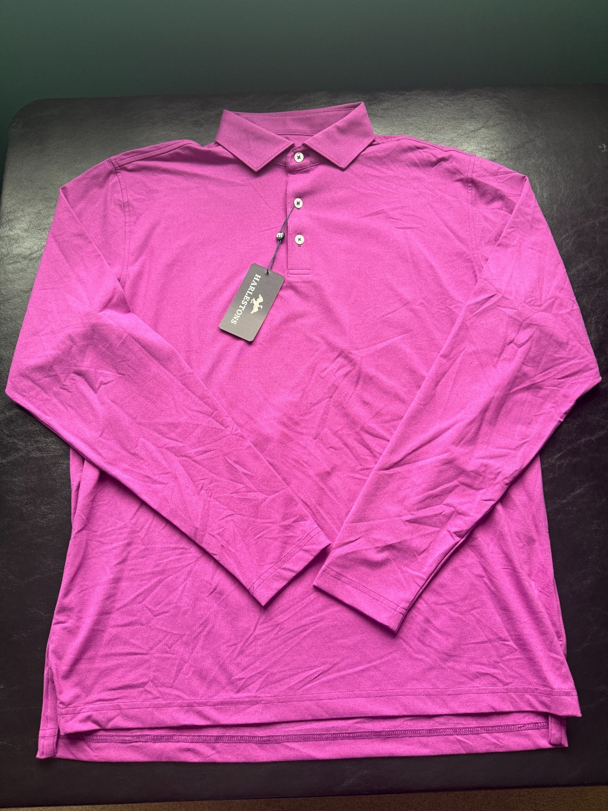 Nwt Men's Harlestons Seaside Ls Polo, Color: Clover, Size: X-Large