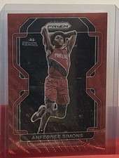 2021-22 Panini Prizm - Ruby Wave Prizm #168 Anfernee Simons