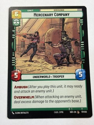 Star Wars Unlimited Mercenary Company Spirit Of Rebellion 117/252 Common Ground
