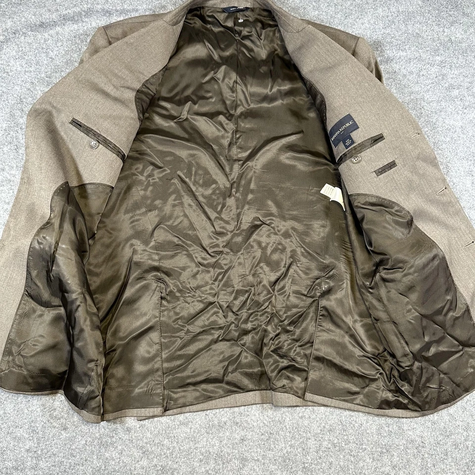 Banana Republic Blazer Mens 42S Herringbone Sport Coat Jacket Stretch Lined - Image 3 of 4