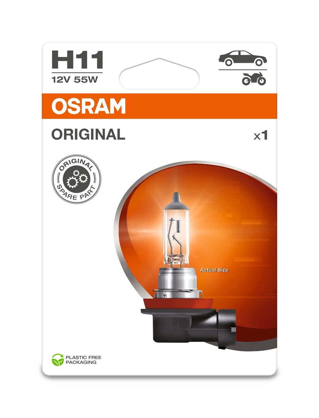 3x ✅Fits OSRAM 64211-1BL H11 12V 55W BULB   ⭐UK Seller⭐