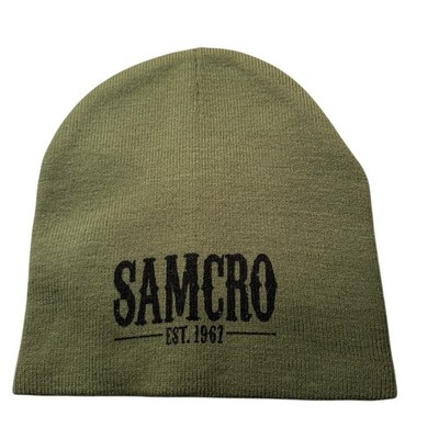 Sons of Anarchy SAMCRO Beanie Toque Fall Winter Bikercore Olive Green Hat
