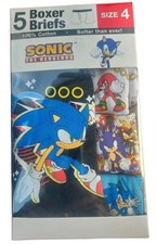 Sonic The Hedgehog 5 Boxer Briefs 100 Cotton - Boys Size 4