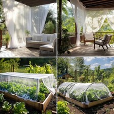 Toldo Pantalla Poliéster Plegable para Gazebo para Patio Jardín 300x600cm