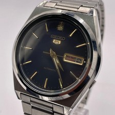 SEIKO 5 Vintage automatic winding men's wristwatch Black