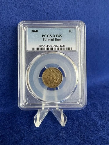 1860 Pointed Bust Indian Head Cent 1c *PCGS XF45 Choice Extremely Fine*