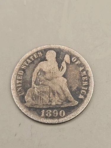 1890 Seated Liberty Silver Dime 10C - Philadelphia Mint
