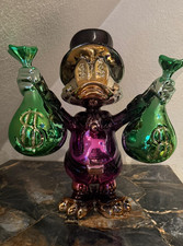 Pop Art Deko Figur Dagobert Duck – Metallic Statue Kunstharz– Dekoobjekt