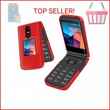 Aulzaju for TCL Flip 4 5G Phone Case with 2 Screen Protector Front Back Full