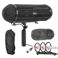 Wind & Vibration Protection System for Shotgun Microphones - 12-point Shockmount