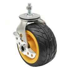  Qty 1PR Rock N Roller 6 x3 Ground Glider Wide Caster w/Brake For R14 Carts c 
