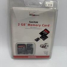ScanDisk 2GB Micro SD to SD & Mini SD Card Adapters SEALED Verizon
