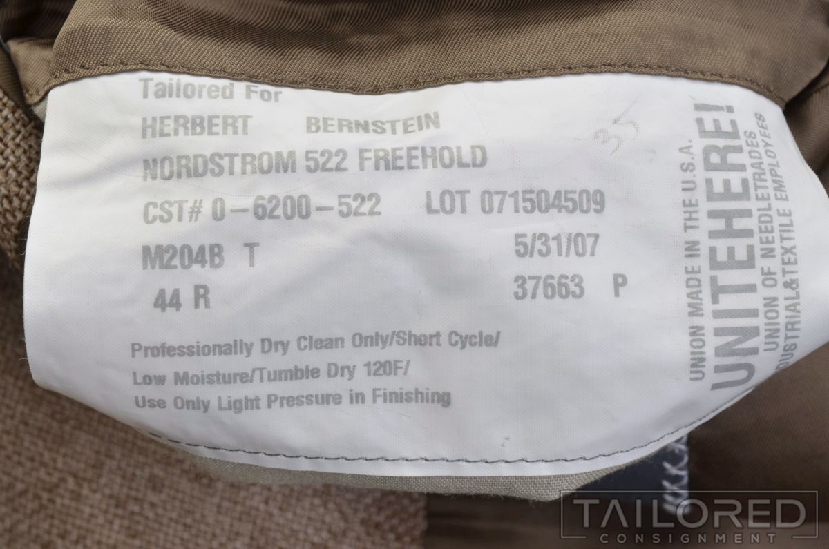 HICKEY FREEMAN Solid Beige Brown Wool Blazer Spor… - image 9