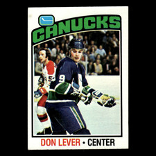 Don Lever #53 1976 Topps Vancouver Canucks Hockey Card NHL EX