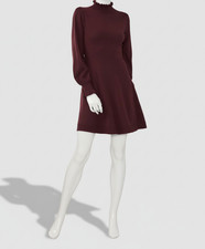CeCe Women Red Ruffled MIDI Sweaterdress Size M