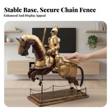 Miniature Knight Armor Roman Warrior Figural Statue for Office,