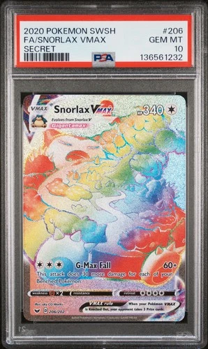 Pokemon Sword & Shield Snorlax VMAX 206 PSA 10