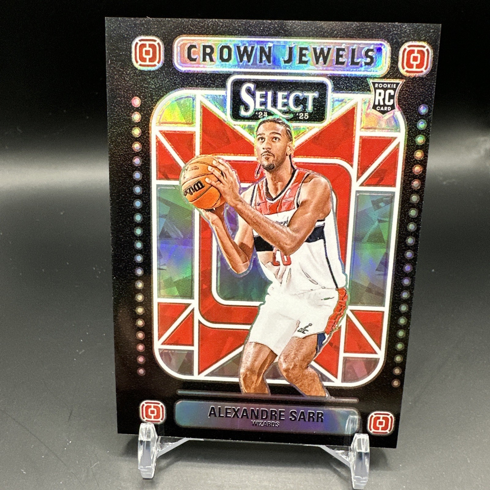 2024-25 Panini Select Crown Jewels Alexandre Sarr Rookie Case Hit #2 Wizards