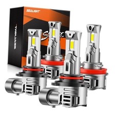 9005/HB3 H11 Fog Light Bulbs, 80000LM 6500K Cool White, 1:1 Mini 9005 H11
