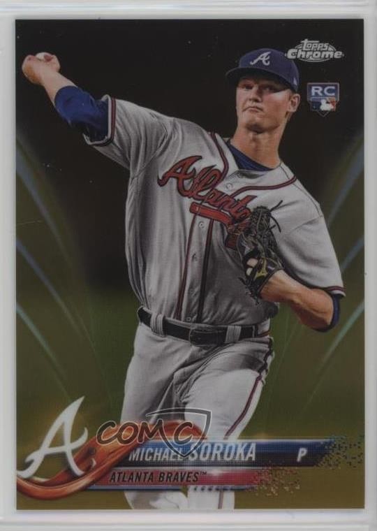 2018 Topps Chrome Update Target Exclusive Gold Refractor 19/50 Mike Soroka i6e