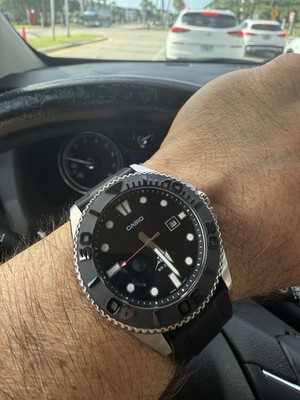 Casio Duro MDV106 Marlin Custom Sapphire Crystal Ceramic Bezel FKM Strap