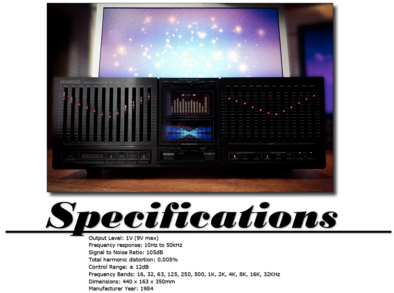 KENWOOD GE-1100 🌈RaRe🌈 Vintage Stereo Equalizer - Picture 7 of 7