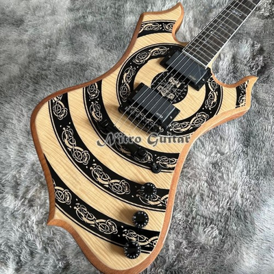 #ad Wylde Audio Nomad Norse Dragon Bullseye Electric Guitar Rawtop Runes Inlay $289.00