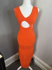 I Saw It First Orange Knitted Dress Size S BNWT RRP £42 Festival Summer