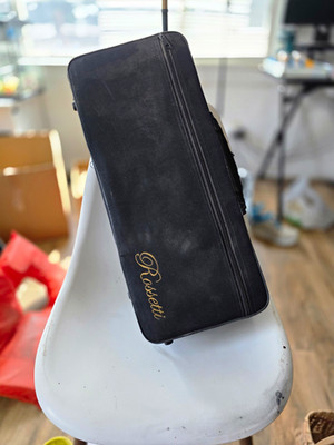 Rossetti Clarinet Case Black Fabric Fully Lined w/ Carry Handle & Strap