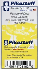 Pikestuff 1102 HO Personnel Door Solid 3x7 scale ft | 3 pk | 541-1102 | $5 Offer