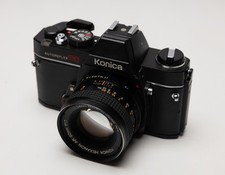 Vintage Konica 35mm Film SLR Camera Autoreflex TC w/ Hexanon AR 50mm f1.7 Lens