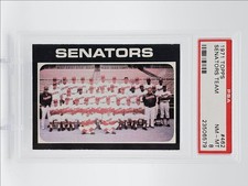 WASHINGTON SENATORS TEAM 1971 TOPPS BASEBALL #462 PSA 8 Q7113