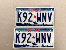 2000 2001 2002 2003 2004 2005 TEXAS LICENSE PLATE SET SPACE SHUTTLE COWBOY