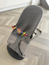 BabyBj&ouml;rn Bliss Grey 3D Jersey Baby Bouncer INCLUDING Toy Bar, Animals & Bugs