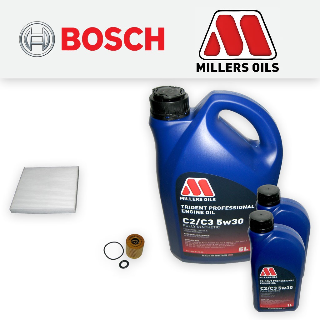 SERVICE KIT for PEUGEOT BOXER 2.2 HDI OIL CABIN FILTERS +5w30 OIL (2006-2013)