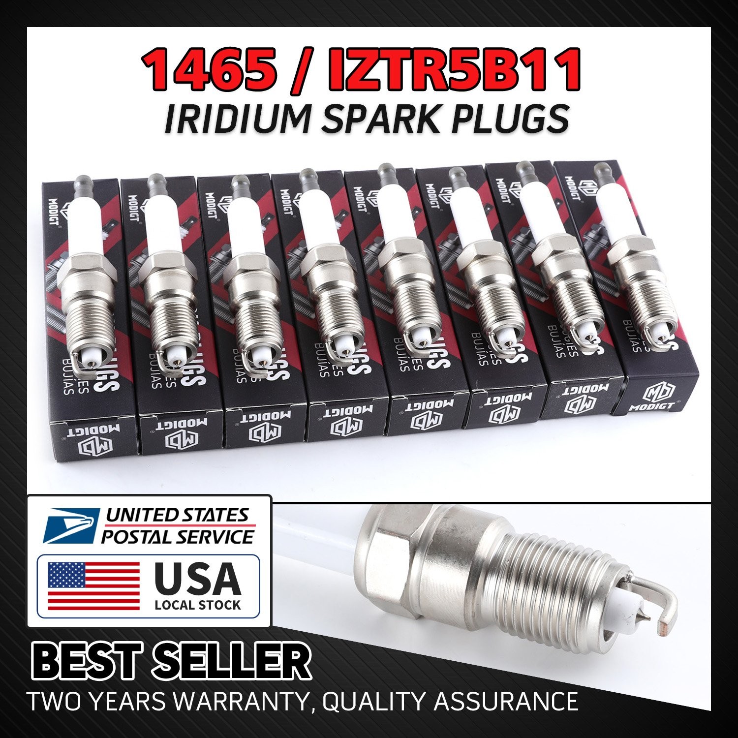 Set of 8 OEM Performance Iridium Spark Plugs For NGK 1465/IZTR5B11 - US STOCK