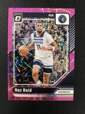 2024-25 Donruss Optic #20 Naz Reid Pink Velocity /79 Minnesota Timberwolves
