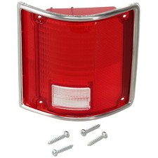 For 73-91 Suburban Taillight Taillamp Tail Light Lens w/Chrome Trim Right Side