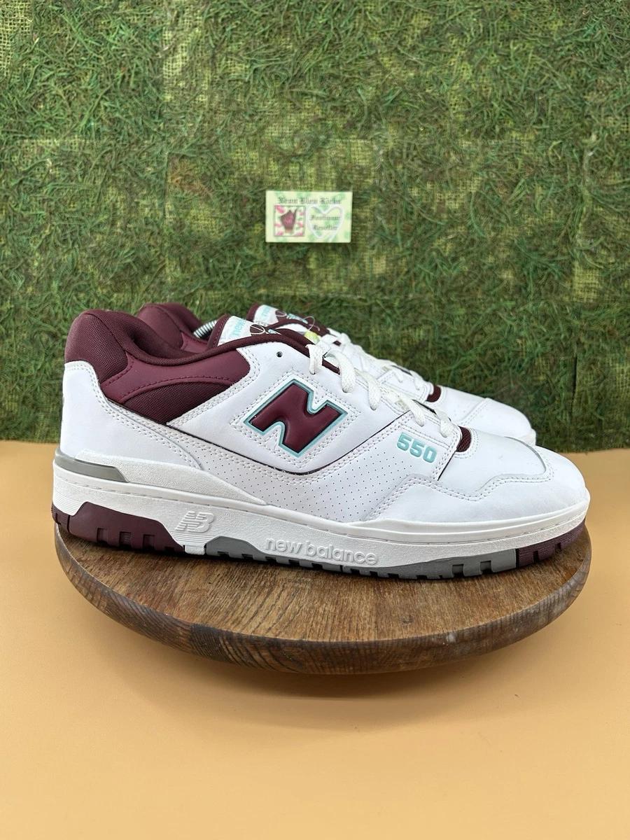 New Balance 550 Burgundy Sizes 9, 10, 13 New Balance 550 Burgundy Cyan - BB550WBG US Men main image 4