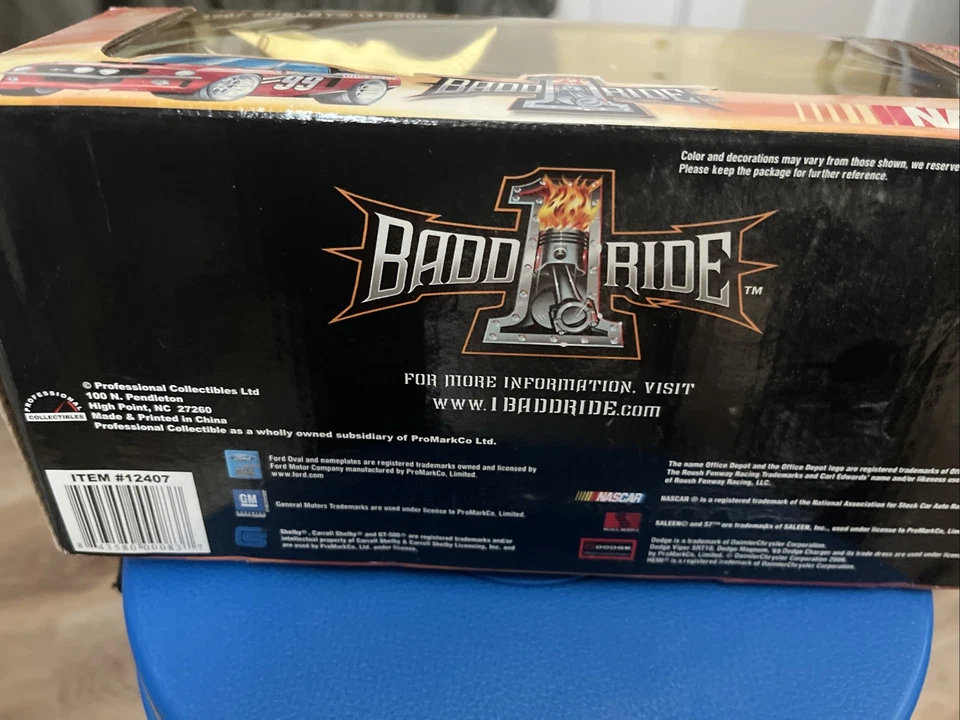 Badd Ride 1967 Shelby GT-500 2006 rojo y negro Carl Edwards #99 Office Depot 1:24 Foto 4 de 4