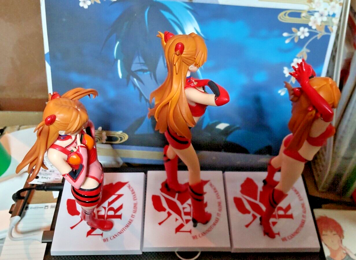 EVA RACING PREMIUM RO FIGURE アスカ 3体セット Evangelion Premium Racing Figure Asuka Langley Race Queen 3 Types